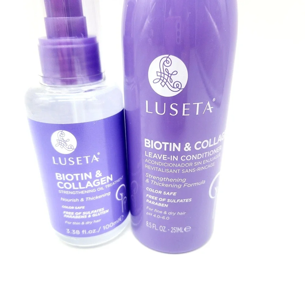 Luseta Biotin Collagen Hair Pack – 8.5oz Conditioner + 3.38oz Oil‎